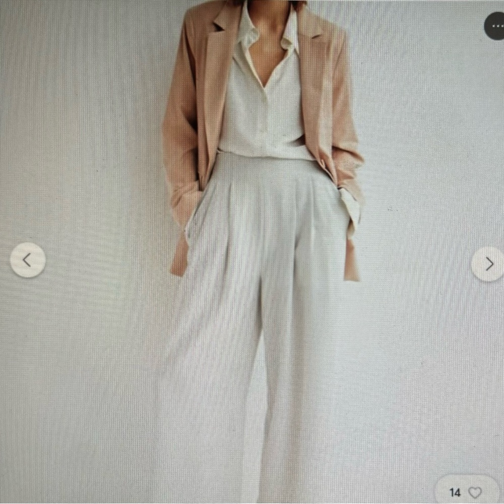H&M suit blazer in blush